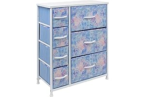 White Tie-Dye Dresser with 7 Drawers