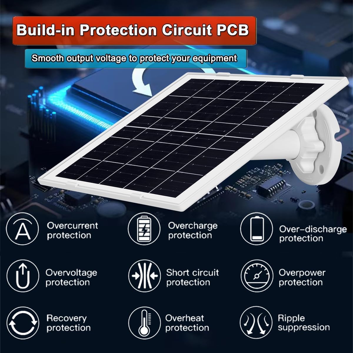Panneau solaire 6W 5V avec régulateur de tension intégré, compatible avec caméra Google Nest extérieur et intérieur et 2ème génération (version batterie), étanchéité IP66, câble de charge de 4m Panneau solaire 6W 5V avec régulateur de tension intégré, compatible avec caméra Google Nest extérieur et intérieur et 2ème génération (version batterie), étanchéité IP66, câble de charge de 4m