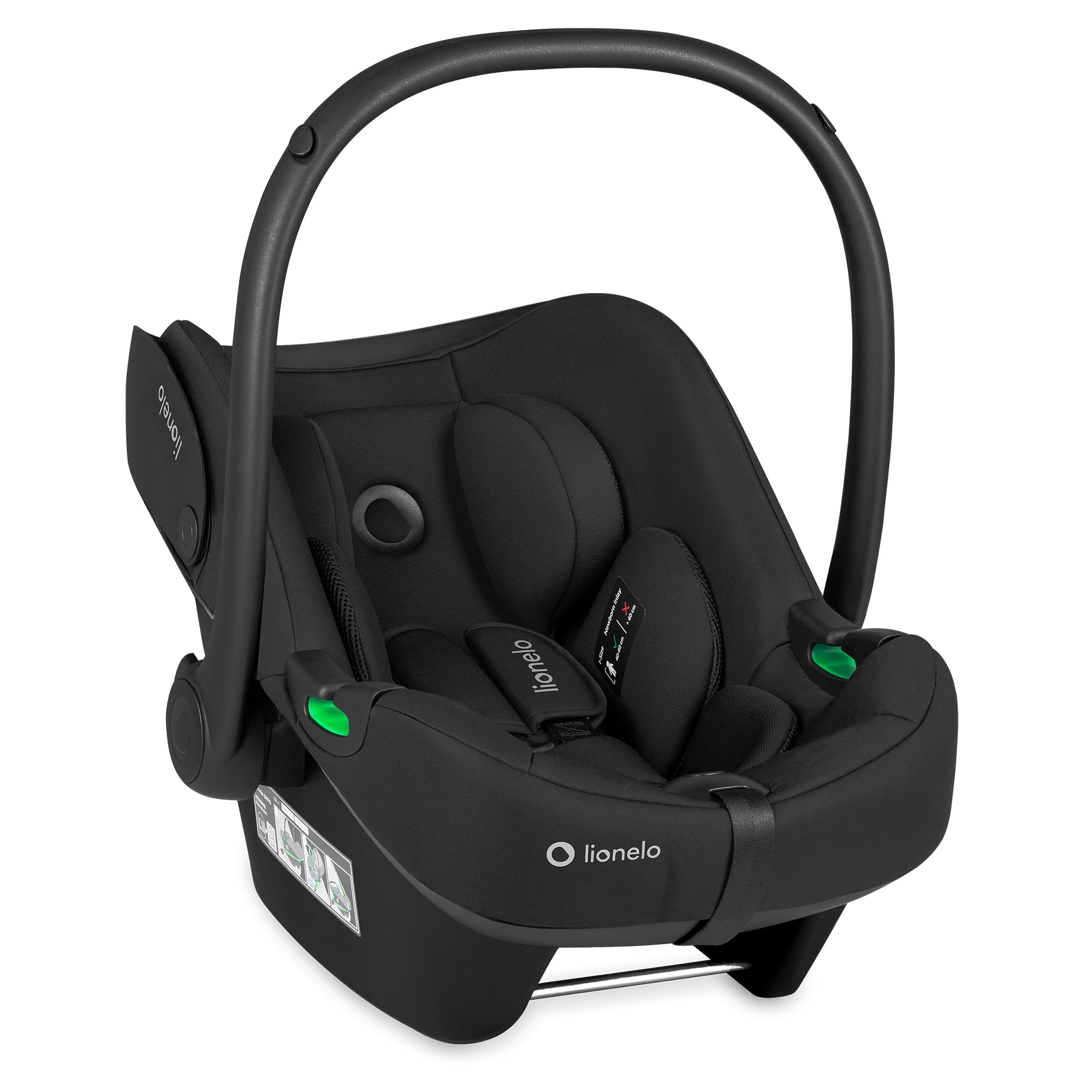 Lionelo Astrid i-Size Set Plus seggiolino auto con base ISOFIX 40–87 cm | Base girevole 180°, installazione contro marcia, protezione laterale, poggiatesta Memory Foam e inserto traspirante Dri-Seat