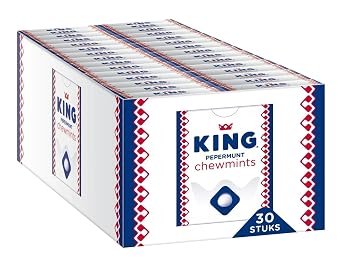 KING Chewmint I Peppermint flavored Chewy Dragees I 30 Packs x 0.95 ounce