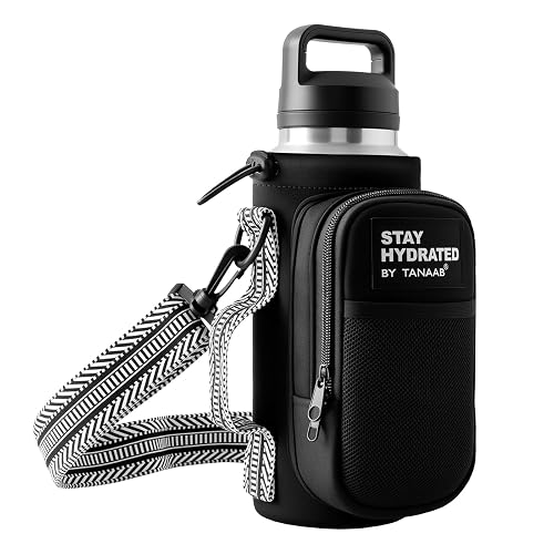 TANAAB Water Bottle Holder with Strap, Crossbody Carrier