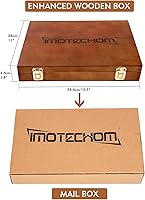 Vista 7 de Juego de cinceles de herramientas de tallado de madera para carpintería de 12 piezas con caja de madera, cuchillas de acero CR-V 60 afiladas