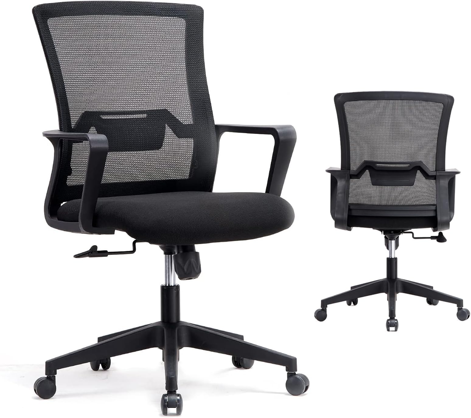 Executive Chair Office Chair for Home Ergonomic Desk Chair Height Adjustable Mesh with Lumbar Support (Black)