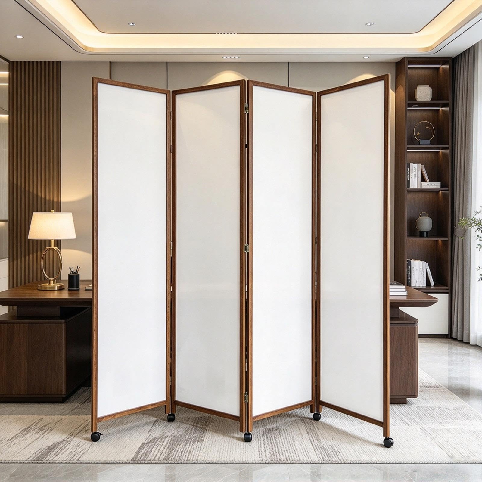 Paravento Pieghevole Legno 170 Cm, Elemento Decorativo E Divisorio