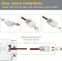 Vista 3 de Armacost Lighting 566021 Conector de cable a cinta LED blanco/de un solo color, paquete de 18