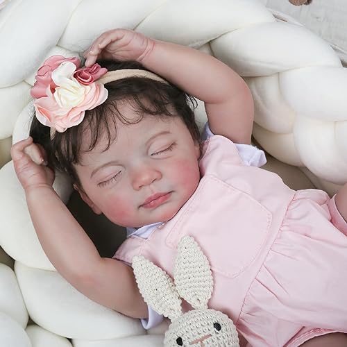 Lifelike Reborn Baby Dolls - 20 inch Realistic Baby Doll Newborn Baby Girl Real Life Baby Dolls with Soft Weighted Cloth Body Birthday Gift with Full Accessories for Kids Age 3 +