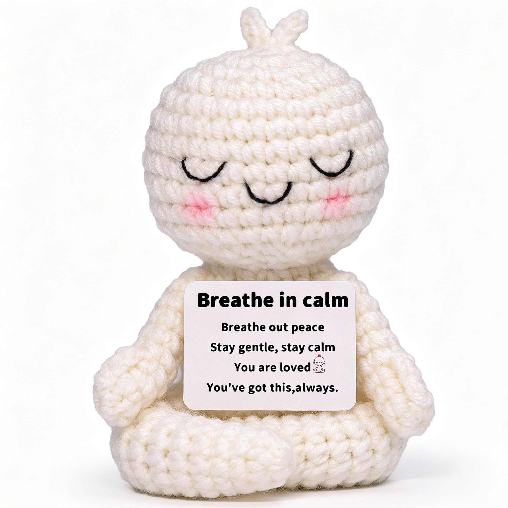Meditation Gifts for Women Girls- Mini Yoga Crochet Emotional Support Relaxation Gifts for Women,Mindfulness Calm Your Mind for Stress &amp; Anxiety Relief Wellness Gift for Friends, Therapist Zen Decor