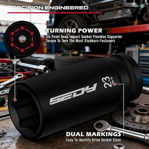 Miniatura 21 de Juego de 49 bocallaves de impacto SAE y métricas con barras de extensión: para una llave de impacto de alta durabilidad