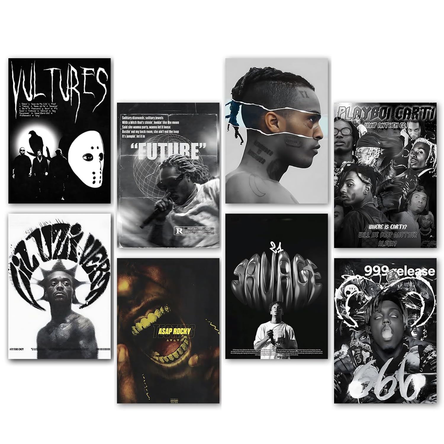 Wallgasm Rapper Posters Set of 8 (8x12 inch) Pack of 8