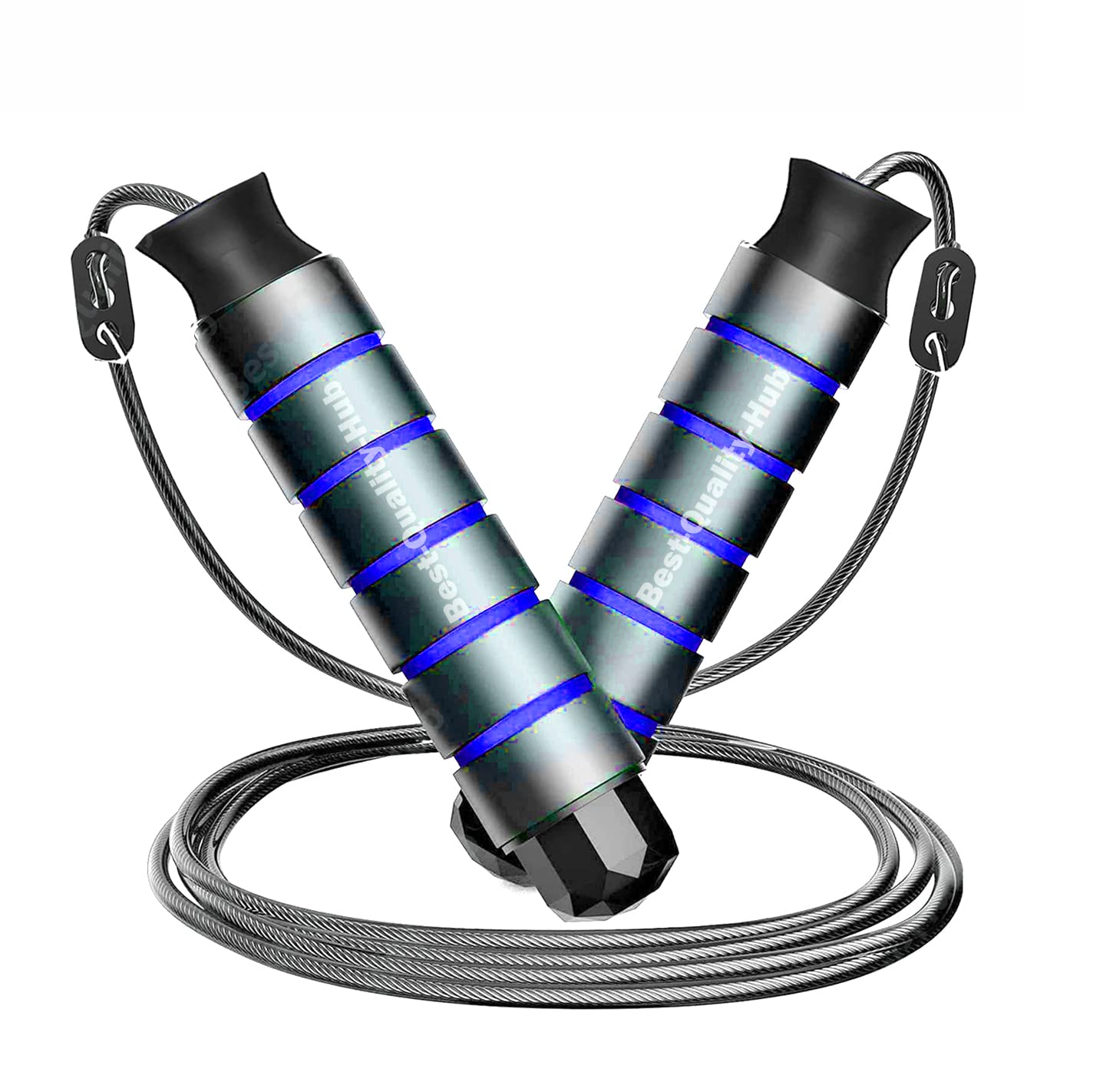 BQH JUMP ROPE, Aluminium Handle, Nylon Rope, Adjustable Length, Slip Resistant, Adult, Mixed Martial Arts, Bodybuilding, Exercise and Fitness-image-32