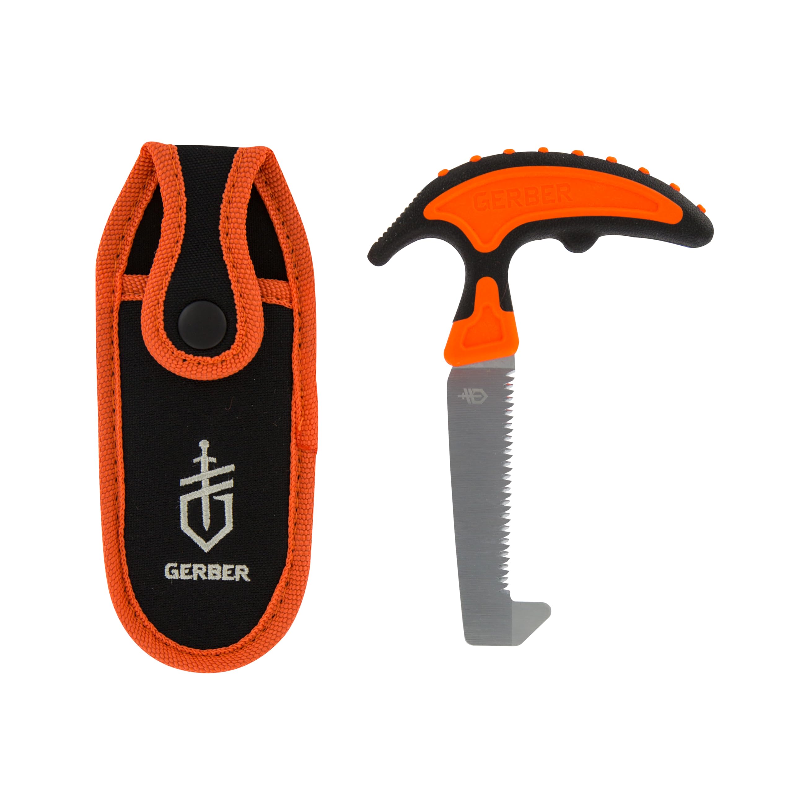 GerberGear Vital Pack Compact Saw, Stainless Steel Sawtooth Blade for Camping, Hunting and Hiking with Sheath