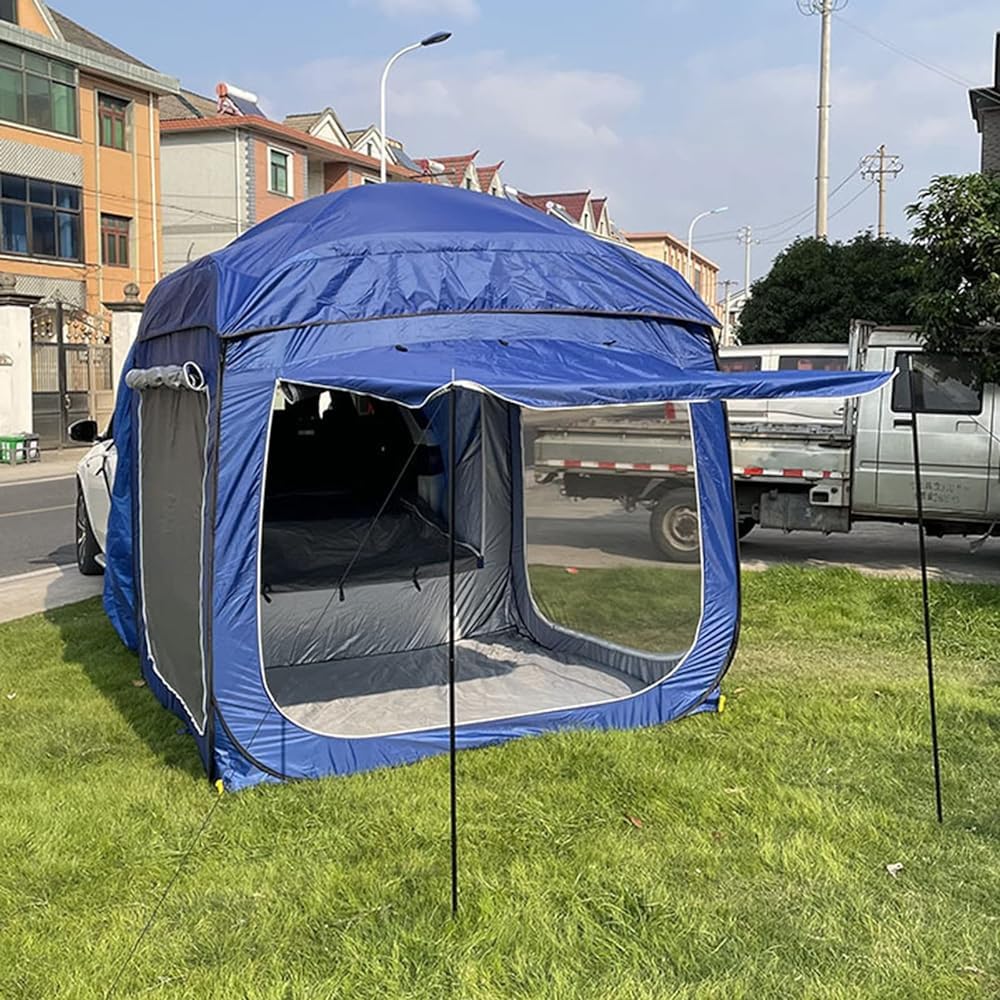 Tende da campeggio – Pop Up Car Rear Tend, tenda per auto per camper, tenda universale collegata al veicolo – ideale per avventure all'aria aperta