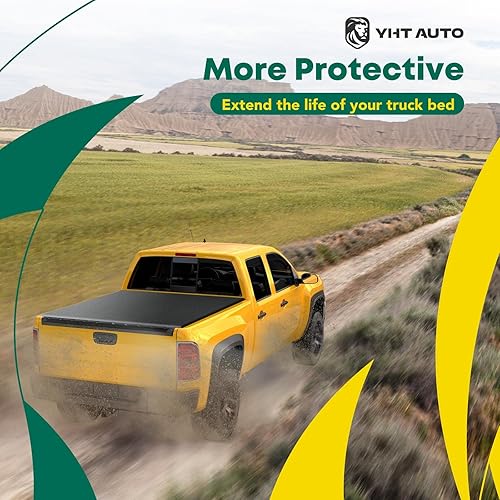 Miniatura 8 de YHTAUTO Cubierta suave enrollable para caja de camioneta con función de bloqueo automático compatible con cubierta de cama Toyota Tundra 2014-2021