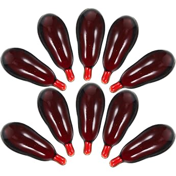 Amosfun Bloody Tool Halloween Blood Capsules Artificial Blood Capsules Made of Plastic Dark Red Realistic Blood Prop for Hall