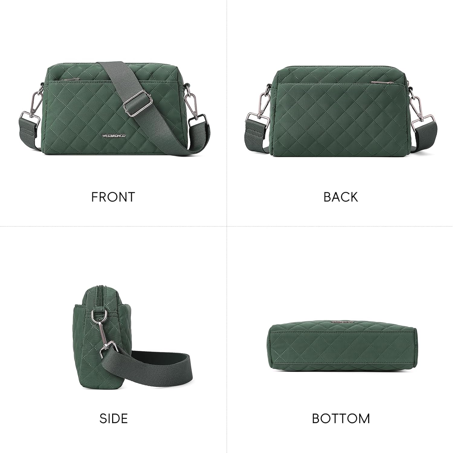 WESTBRONCO Small Crossbody Bags for Women, Shoulder Handbags, Satchel Purse with Adjustable Strap - Image 6