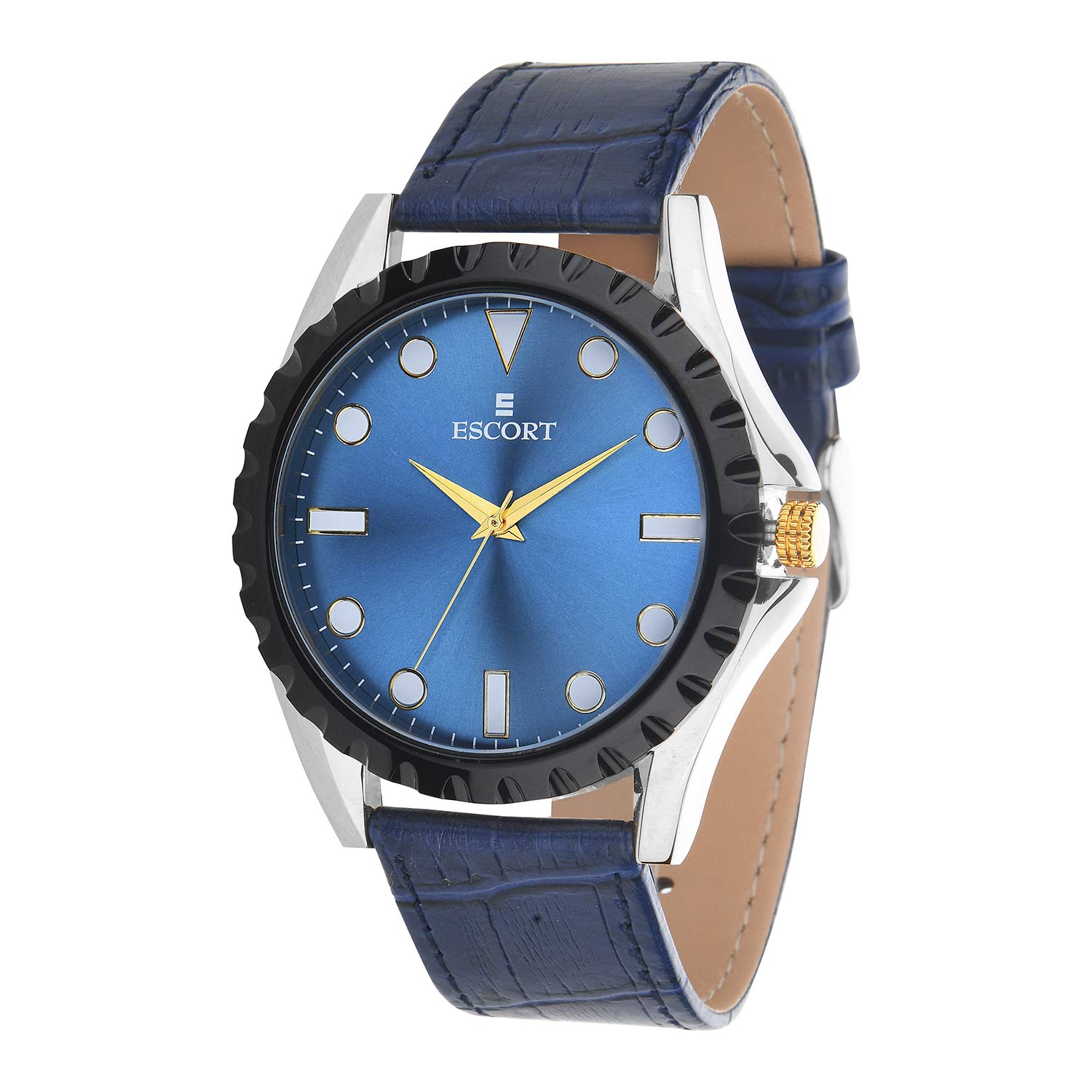 Escort Analog Blue Dial Mens Leather Watch-E-1650-7276Sl.5 (B08QNNXL8N) Amazon Price History, Amazon Price Tracker