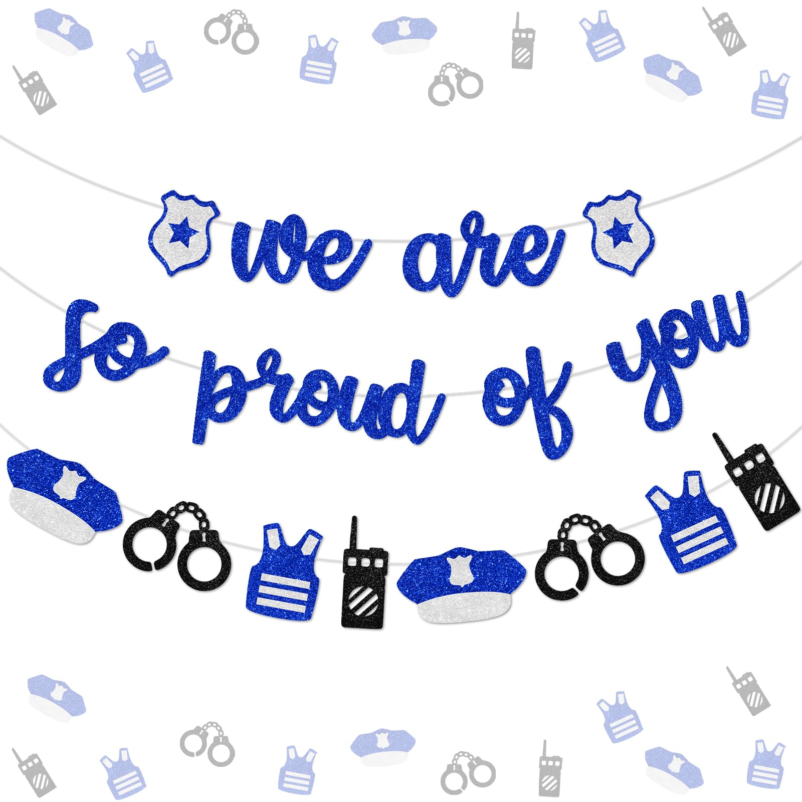 kreat4joy Police Graduation Party Decorations Banner