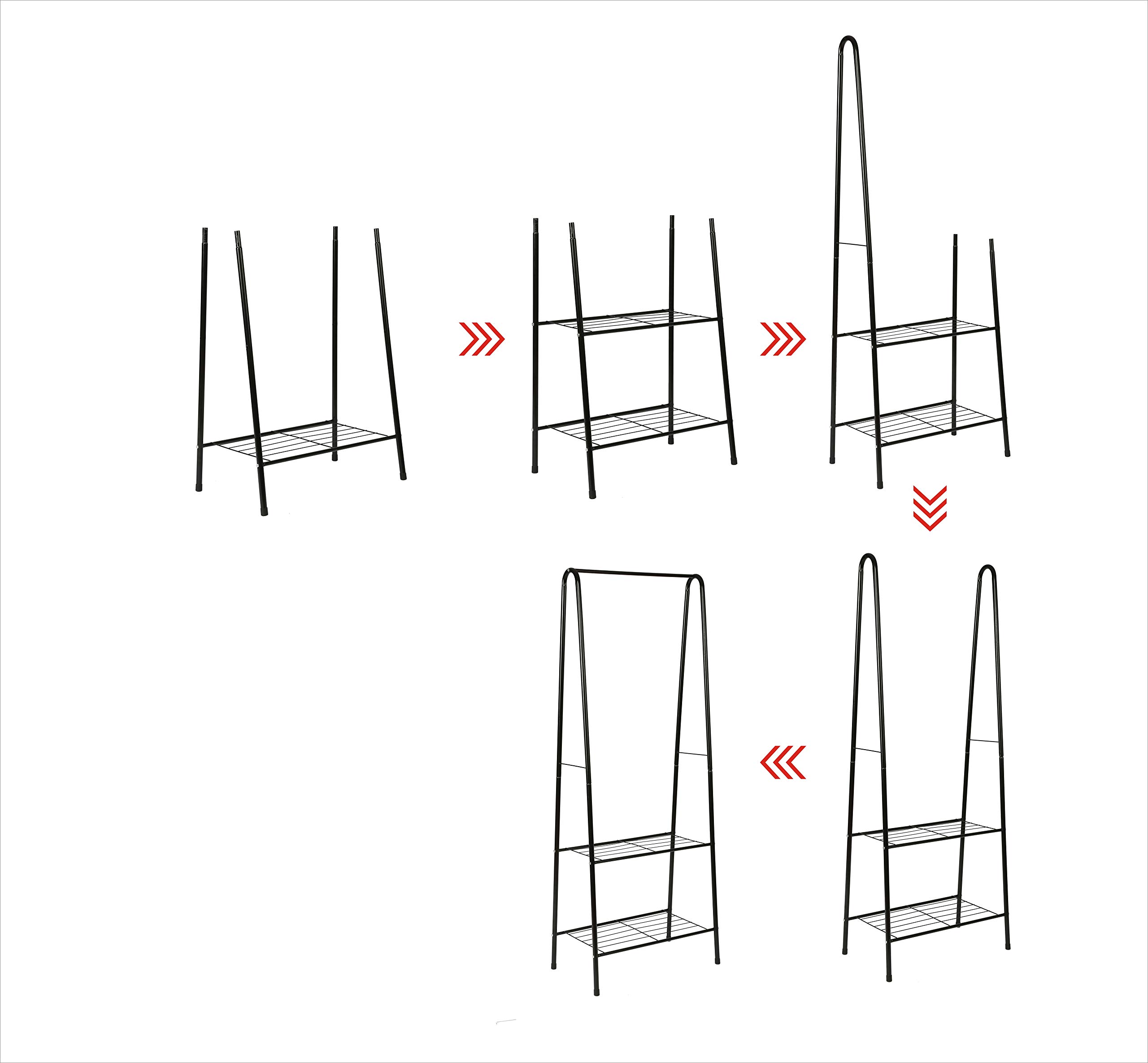 Buy JEROAL Clothing Garment Rack, Coat Organizer Storage Shelving Unit