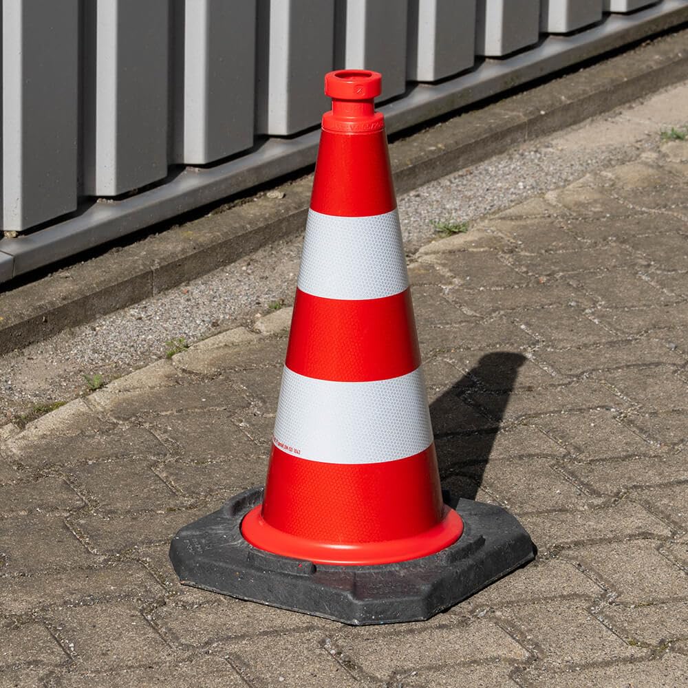 BIGPACK 5 x StVO Leitkegel RA2, BASt, reflektierend rot/weiß, 50 cm, Art.-Nr. 609608 | Leitkegel | Pylone | Markierungskegel