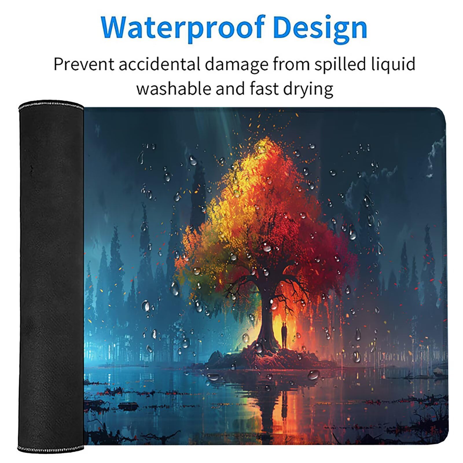 Gris Alfombrilla Ratón XXL 1600x800x3mm, áRbol De La Vida Mouse Pad 7-3708 | Alfombrilla Ratón Gaming Mejora la Precisión y la Velocidad, Alfombrilla Escritorio para Jugadores de PC, Oficina