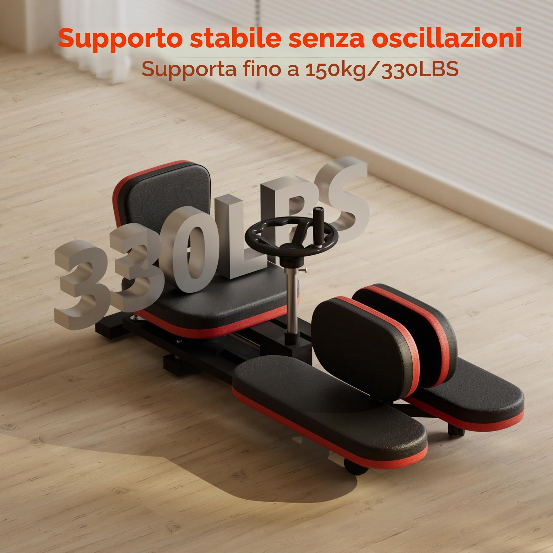 NArra Macchina per allungamento Gambe Regolabile 150kg - Spaccagambe in Acciaio Robusto per Yoga, Palestra e flessibilità - Adatto per Adulti e Bambini - Rilassa rigidità Anca