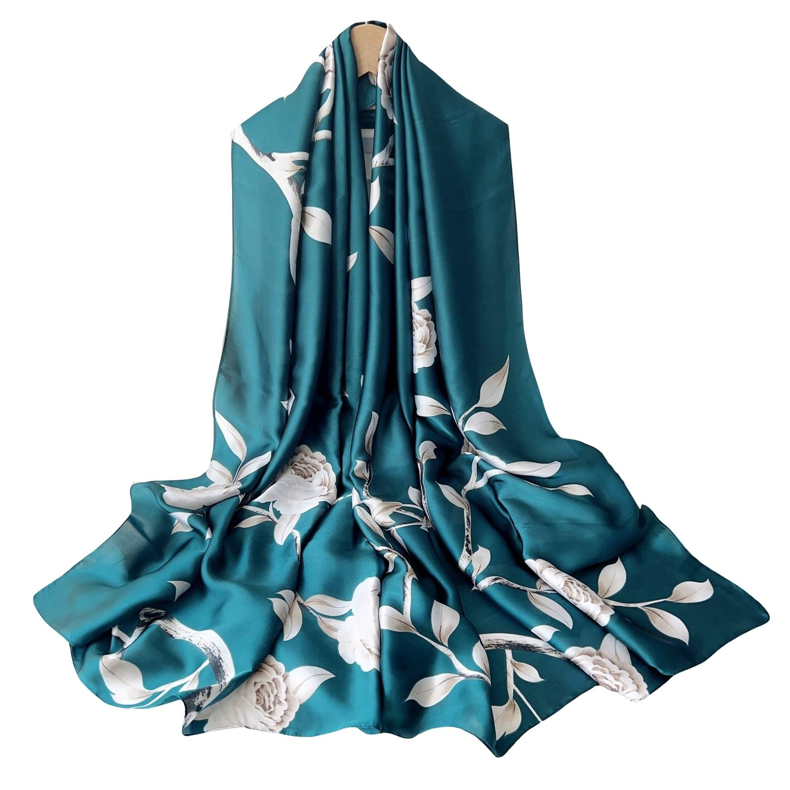 WEIGEER Silk Scarf Women Sciarpa di seta da donna, scialle fazzoletto per lunga sciarpa leggera, da spiaggia, cintura vintage scialle Christmas Decorations Scarf Belt Butterfly Shawl