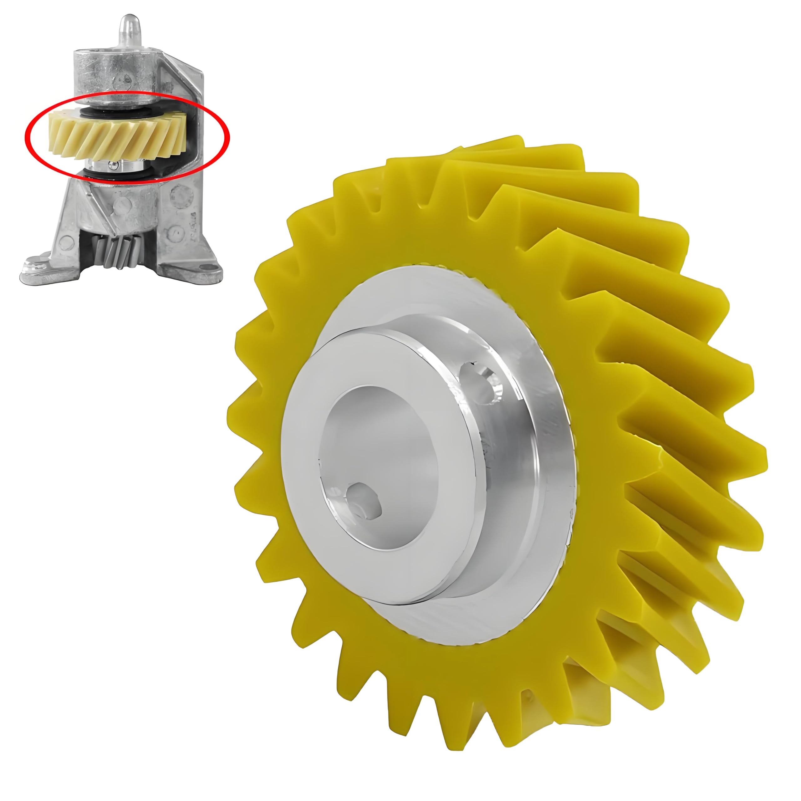 1 sztuka W10112253 żółte koła zębate kompatybilne z mikserem Kitchenaid, robot kuchenny, części zamienne, przekładnia ślimakowa, akcesoria do 5KSM150, 5KSM45, 5KSM90, 5KSM125, 5KSM175, 5KSM185