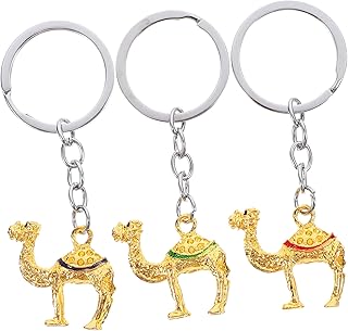 [Ciieeo] 3 個の愛らしいラクダキーホルダーセット漫画ラクダキーホルダーぶら下げラクダキーホルダーバッグぶら下げ装飾ラクダの形のペンダント