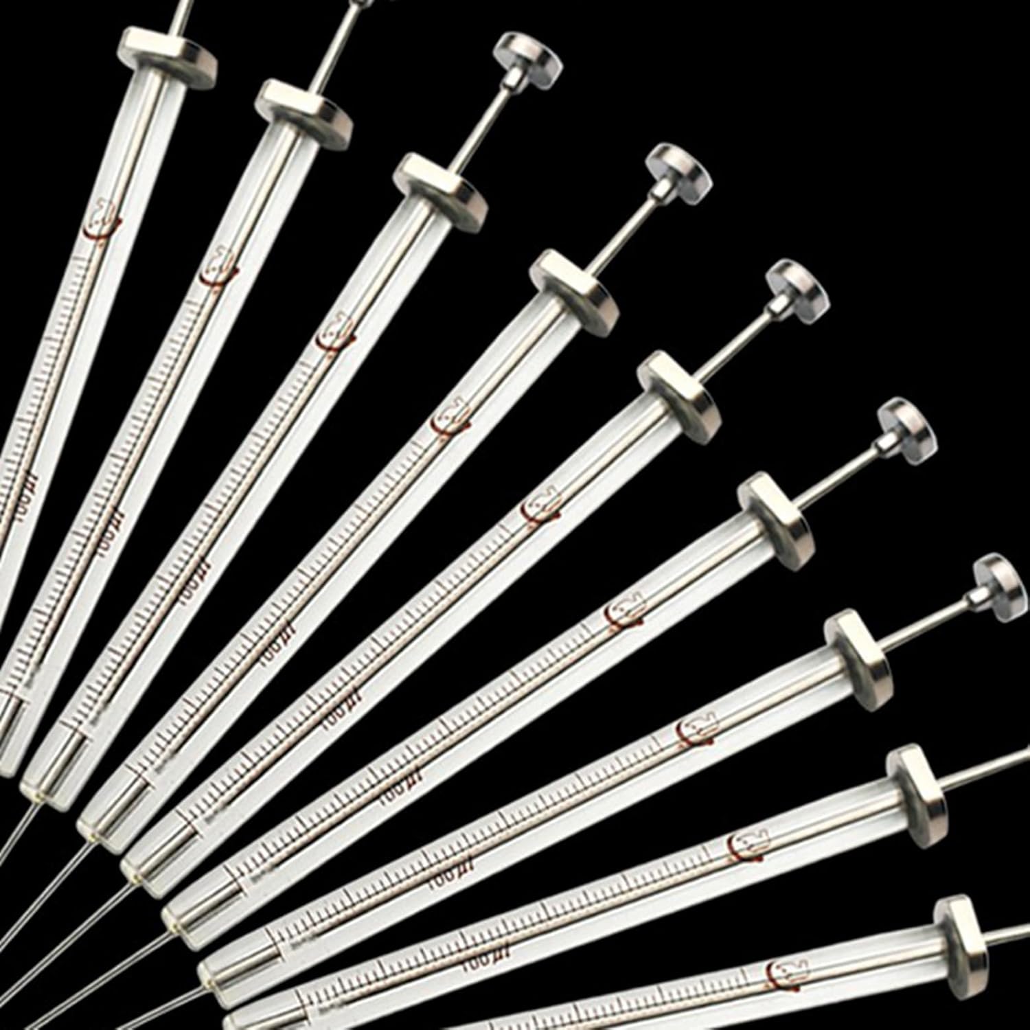 Glass Micro Syringe Lab Microliter Trace Injector With Sharp Needle Tip (1ul)