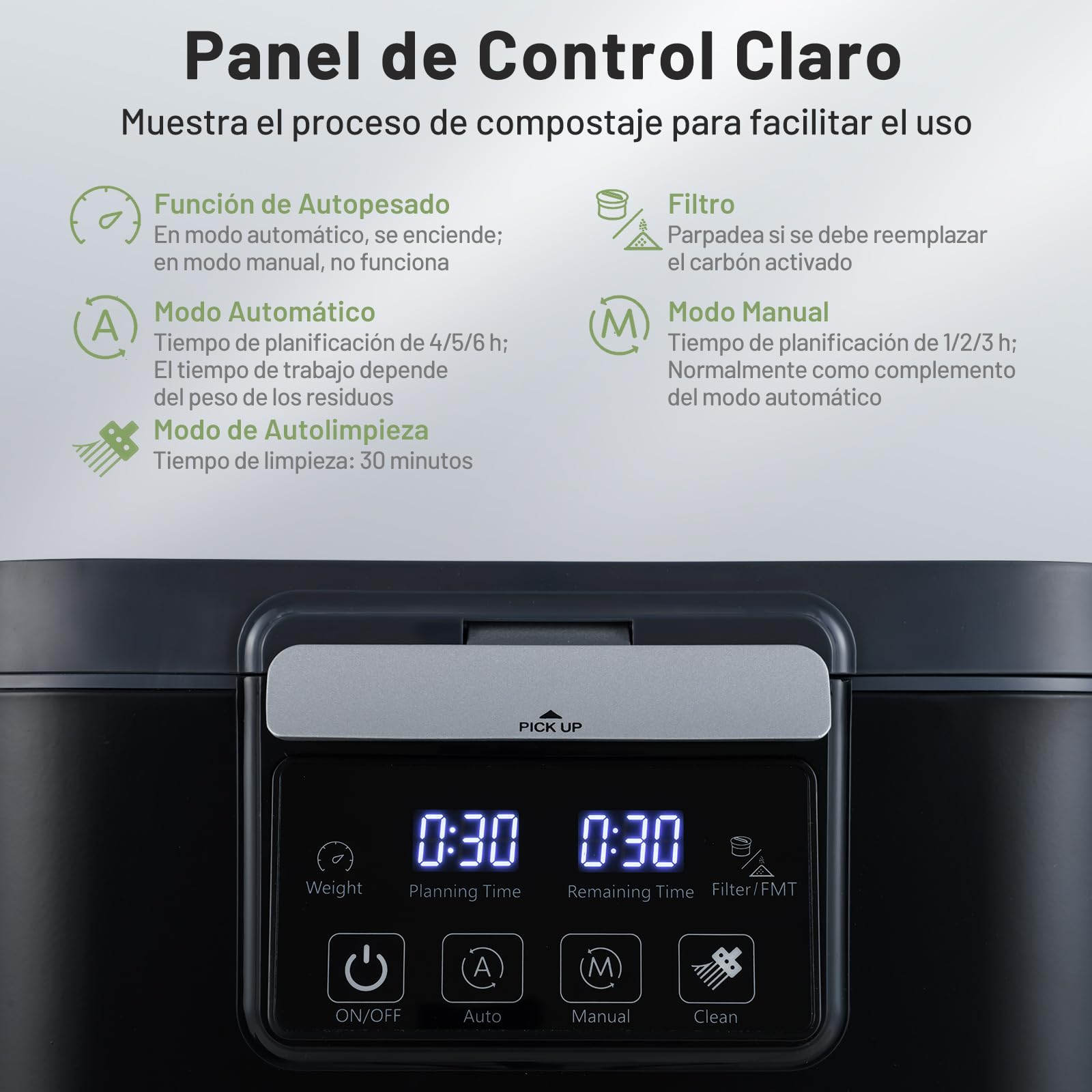 COSTWAY 4L Compostadora Eléctrica para Cocina, Máquina de Compostaje Inteligente con Tapa, Autolimpieza, Pantalla LED, Contenedor de Compostaje, Convierte Residuos Alimenticios en Fertilizante