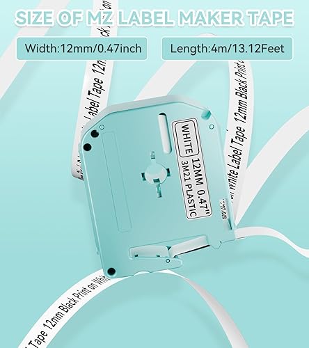 Miniatura 5 de Vixic Cinta de etiquetas 3M21 de repuesto para Brother P Touch M Tape M231 MK231, compatible con Brother Ptouch PT-M95 PT-90 PT-70 PT-65 PT-85 Vixic