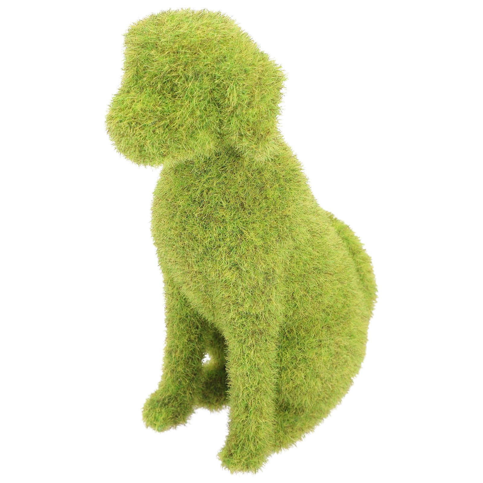 Decora tu jardín sin mantenimiento con el perro flocado de resina