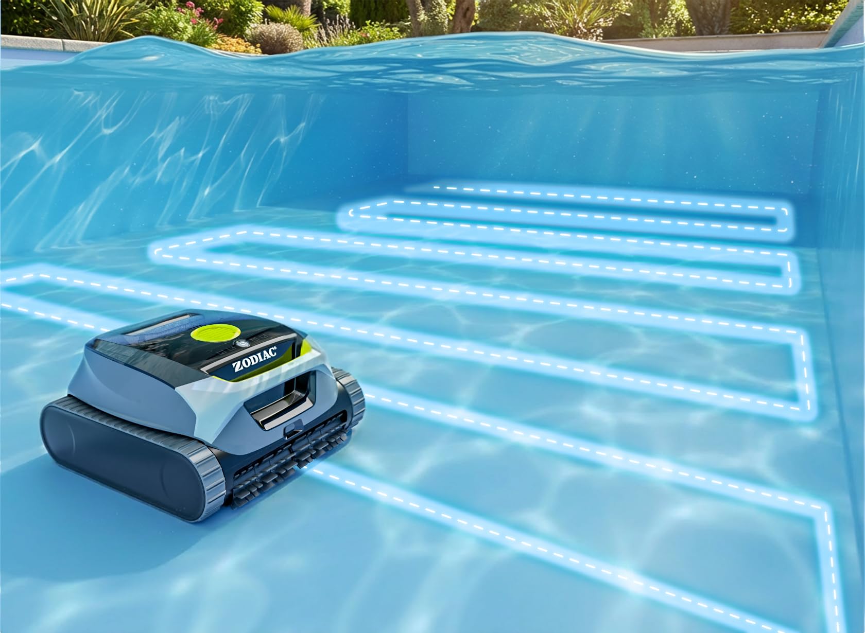 Zodiac Freedom Lite Robot de Piscine sans Fil avec Batterie au Lithium, Nettoyage Sol Parois Ligne d'Eau, Double Filtration 3 Heures
