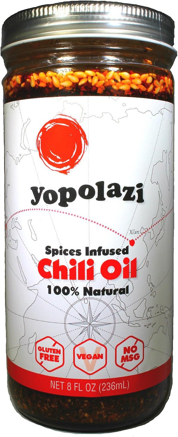 Yopolazi: Asian Fusion Gourmet Chili Oil 8oz, Gluten Free
