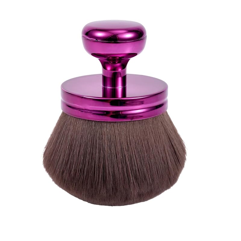 Pincel oval grande Gosknor para aplicação de maquiagem corporal, autobronzeador e base – Roxo