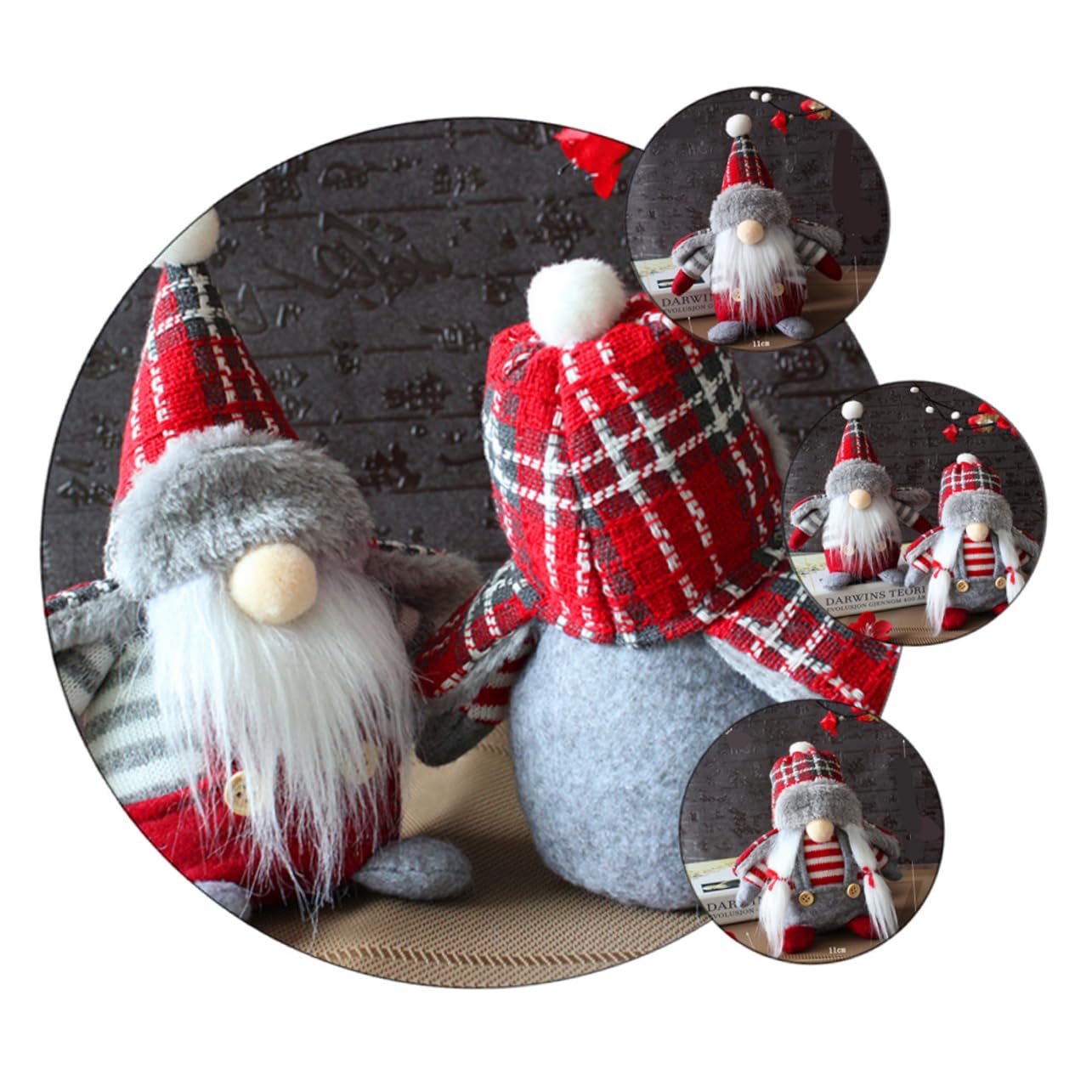 Alipis 2 Sätze 2 Sets Alter Mann Im Ornament Weihnachtsfiguren Puppe Weihnachtswichtel Wohndekor Halloween Ornamente Niedliche Dekorationen Figur Weihnachtswichtel 2 Stück * 2