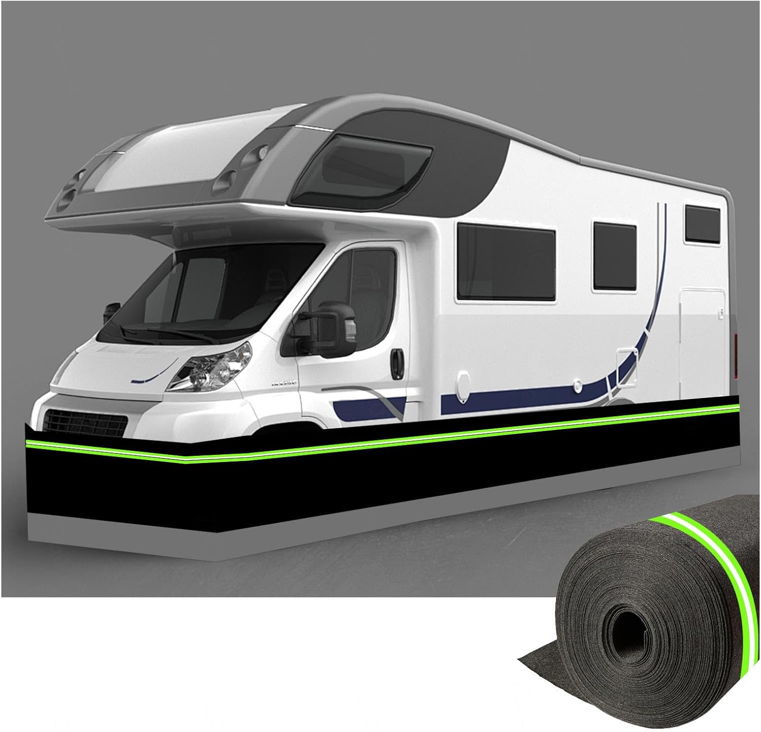 Easy Installation Rv Skirt 31 Inches High Skirting for Mobile Home Exterior Thickening and Hardening Rv Fender Skirt,26m