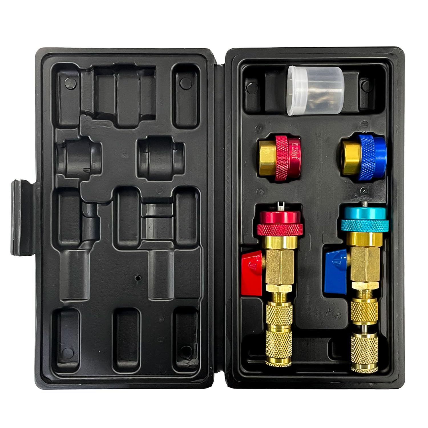 Sutekus Automotive AC Ventilkernwerkzeug R134A R1234YF Ventilkernentferner und Installateur Werkzeug-Set für Standard- und JRA-Ventilkernkupplungen, Reparaturwerkzeuge
