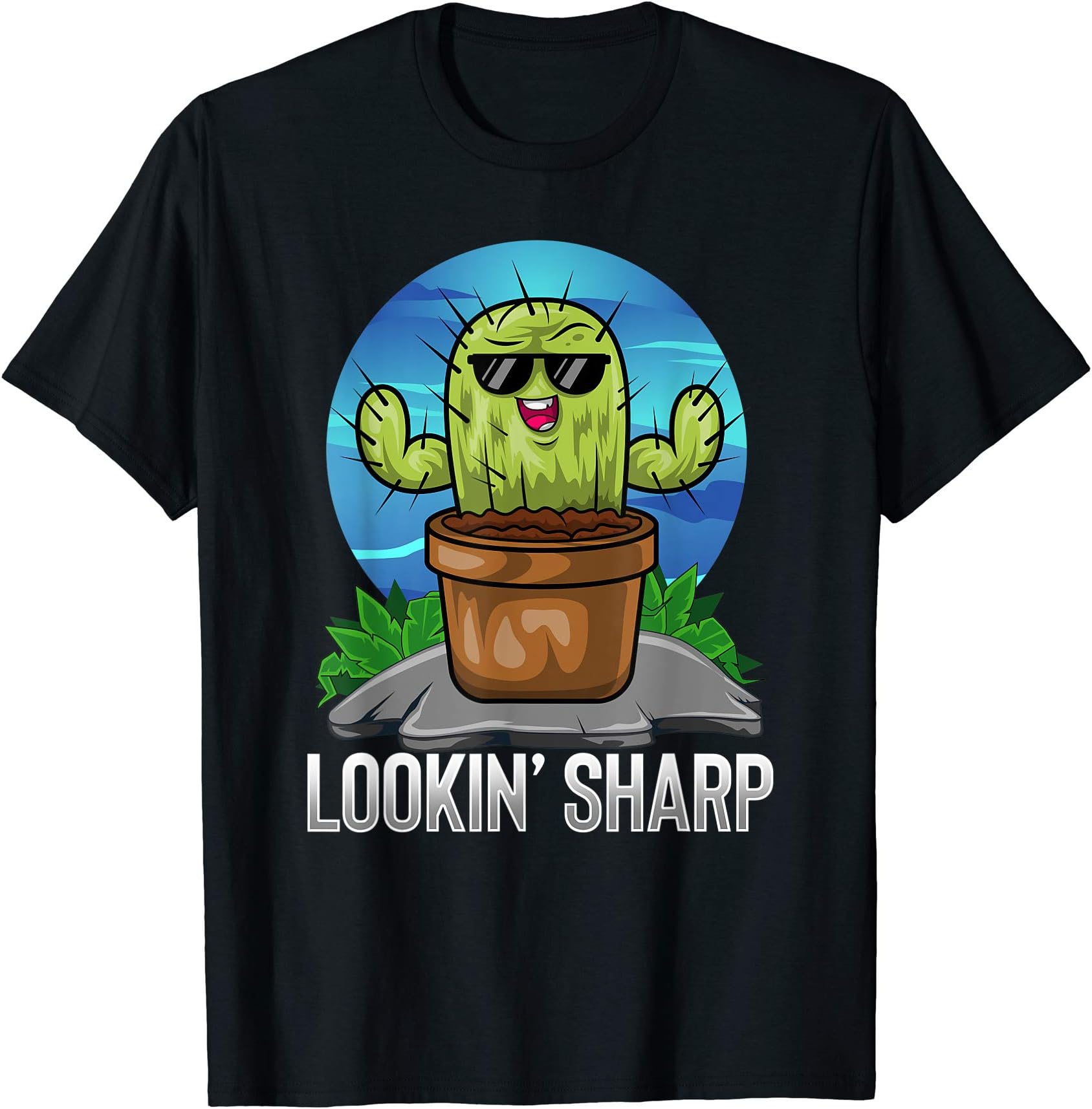 Looking Sharp Funny Cactus Pun T-Shirt