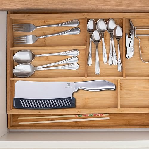 Miniatura 6 de Dakhus Cuchilla de carne cuchillo de cocina para cortar acero inoxidable cortar cortar en cubos mango cómodo carnicero afilado  funda  afilador 3 x