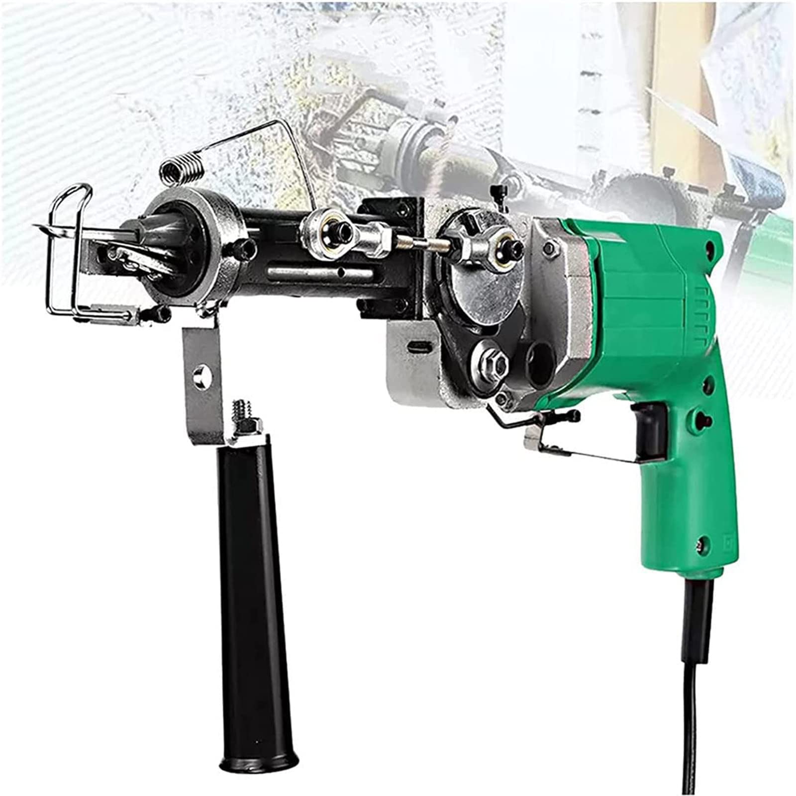 YQJY Cut Pile Tufting Gun 100V-240V, Handheld Knitting Rug Gun Machine, Flocking Knitting Rug Gun, 2 in 1 Rug Tufting Gun for Professionals and Beginners