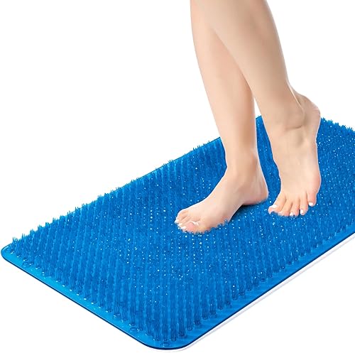 Miniatura 9 de Yolife Tapete Exfoliante para Pies de Ducha, Tapete de Baño Antideslizante con Cerdas Exfoliantes, Masajeador de Pies de Ducha Suave con Ventosas