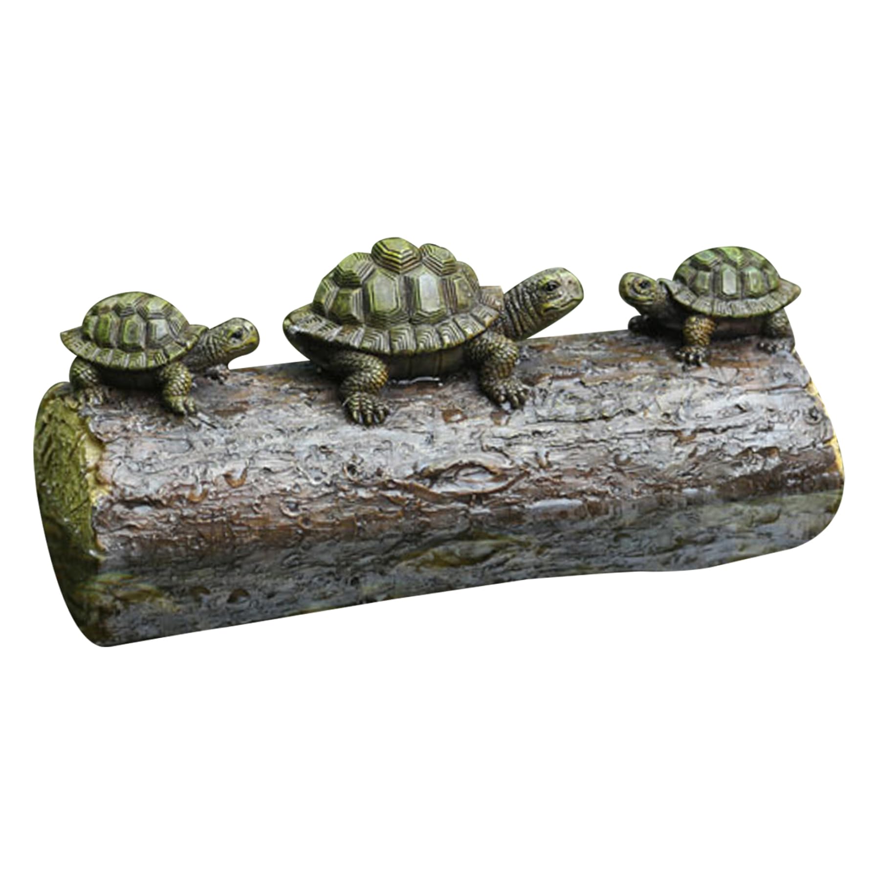 Aetherize Turtle Statue Resting on Wood Realistic Adorable Resin Sea Turtle Figurine for Pool, Pond Lawn 8.7x3.5x2.4 In Outdoor Garden Decor Yard Decorations Outdoor Sea Decor