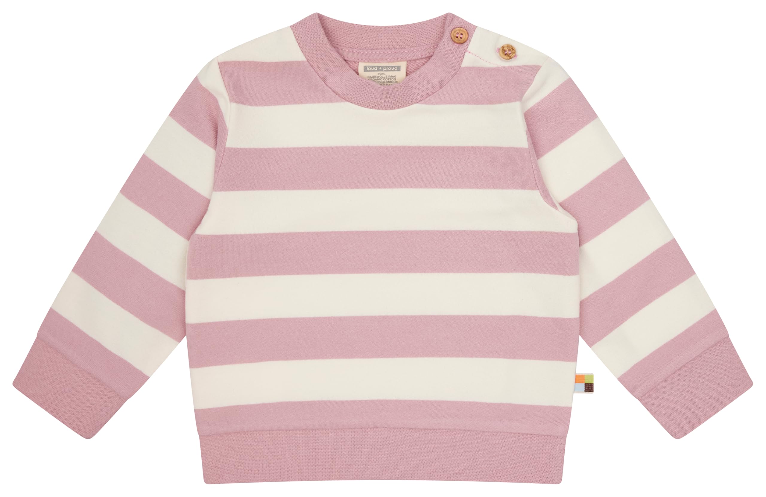 Loud + Proud Mädchen Mit Blockstreifen, aus Bio Baumwolle, GOTS Zertifiziert Sweatshirt