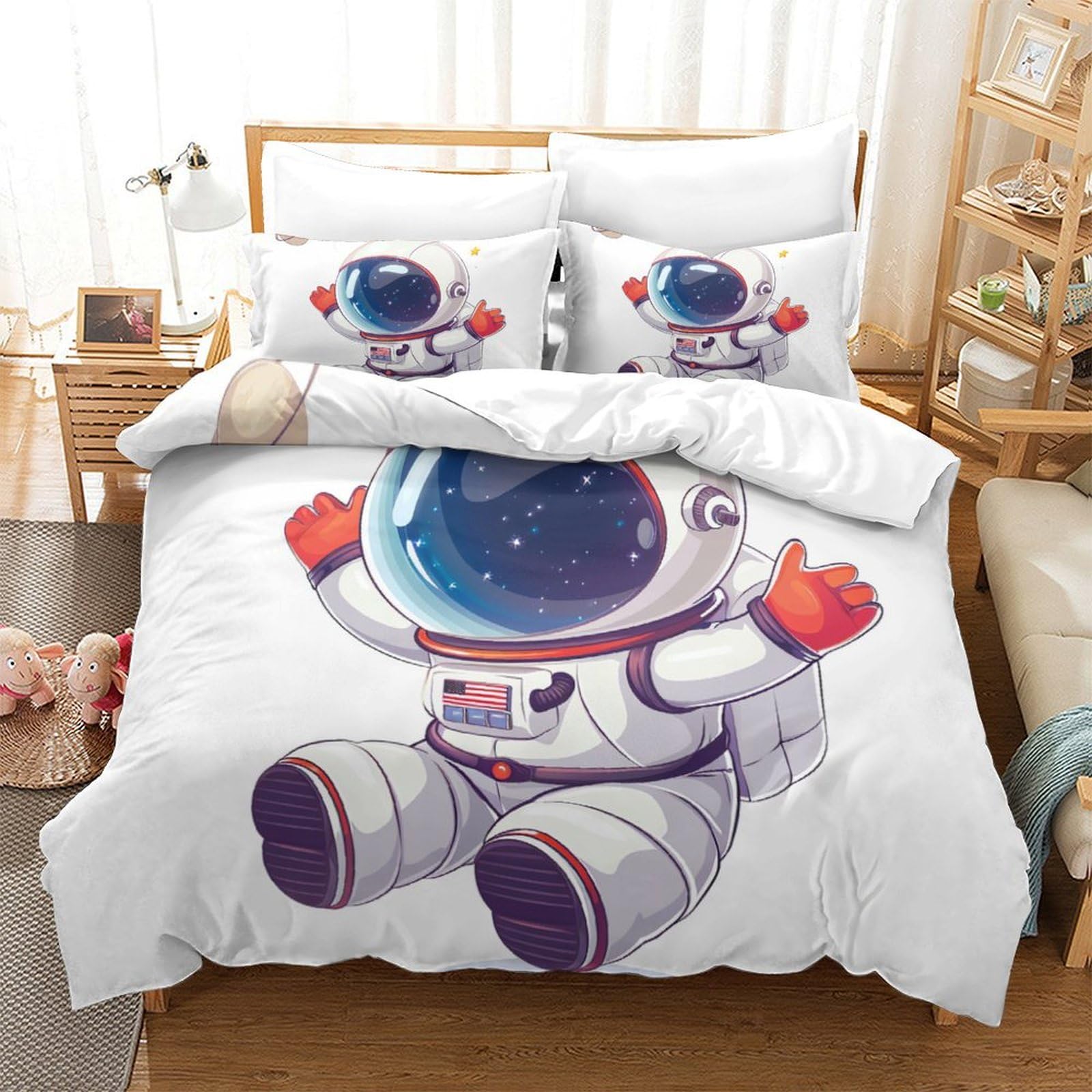 Parure de lit astronaute 260x220cm, cadeau idéal pour ados