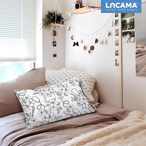 Miniatura 5 de Lacama Nurse Floral 12x20 Pillow Cover, Nurse Gifts for Women, Nursing Gifts for Nurses Decorative Lumbar Throw Pillow Covers Pillowcases for Couch