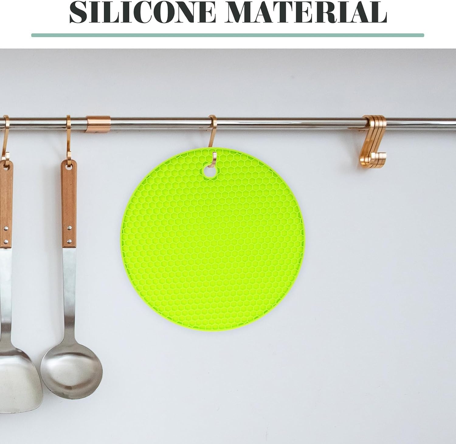 4pcs Silicone Jar Opener Pad Light Green Circular 6.8 Inch | Non Slip Insulation, High Temperature Stability, Creative Style