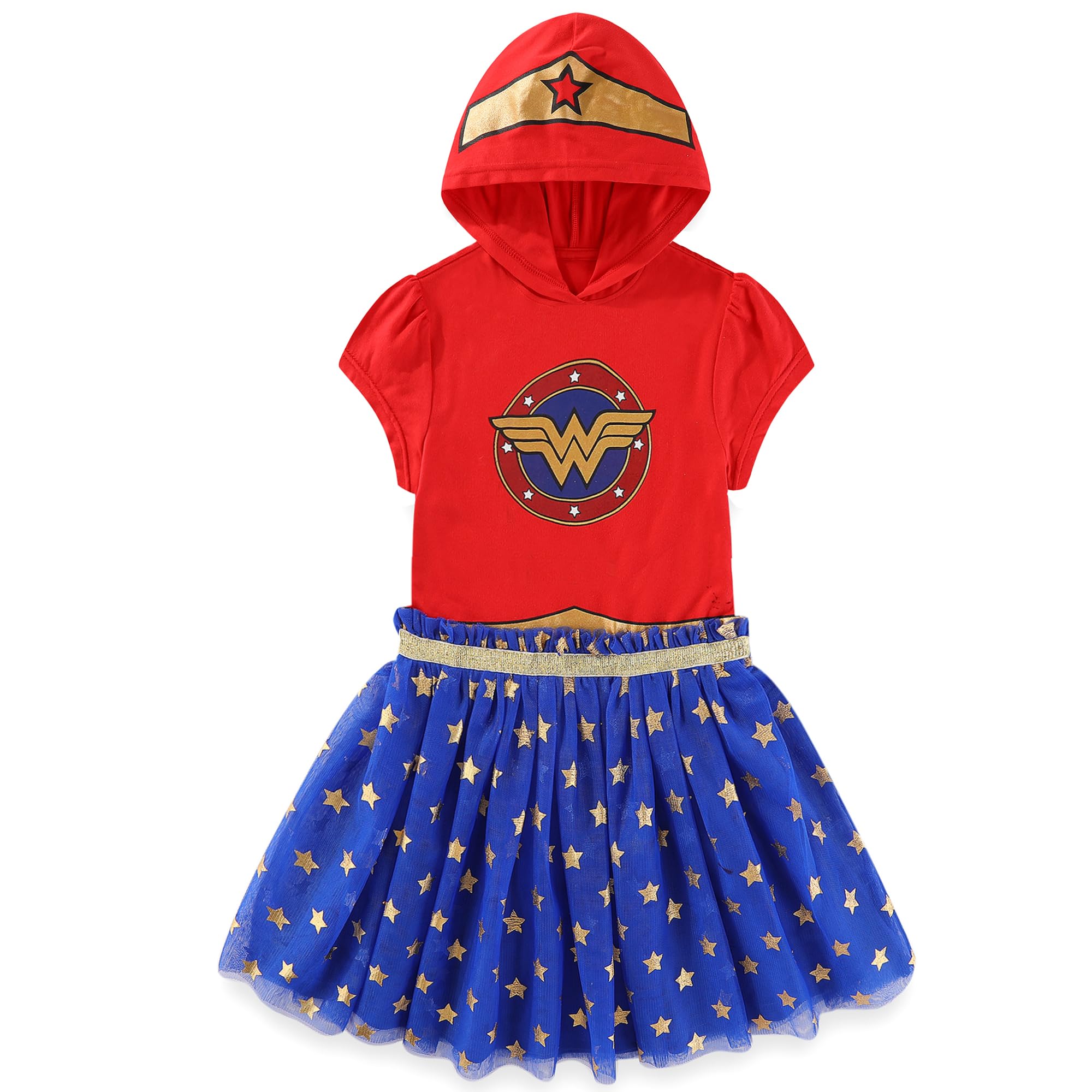 Photo 1 of WARNER BROS Wonder Woman Girls Cosplay Hooded Tulle Dress for Toddler and Big Kids