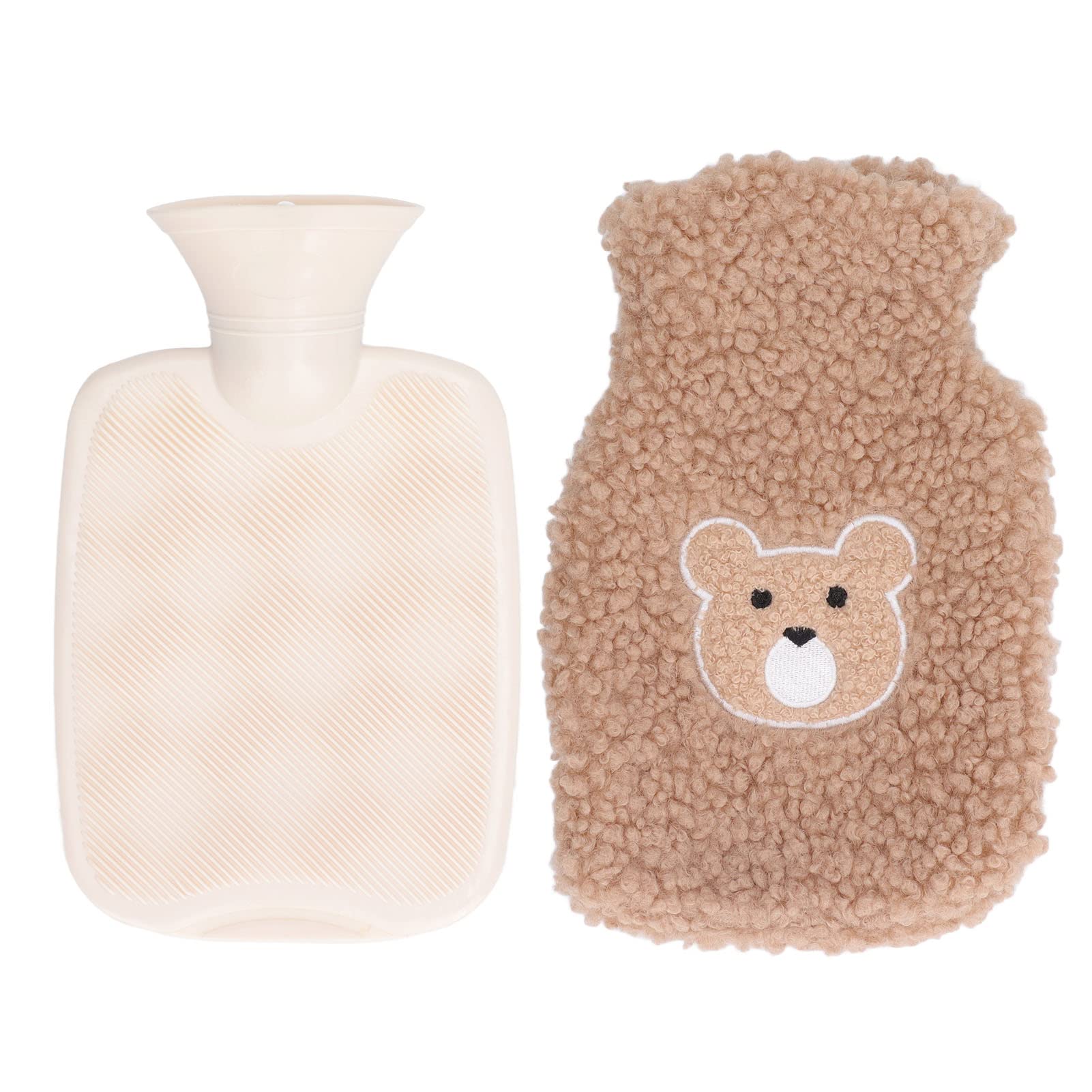 Produktbild von Wolf Hund Wärmflasche Mit Bezug Plüsch Bettflasche Handwärmer Für Erwachsene Und Kindern 26.5X15.3cm