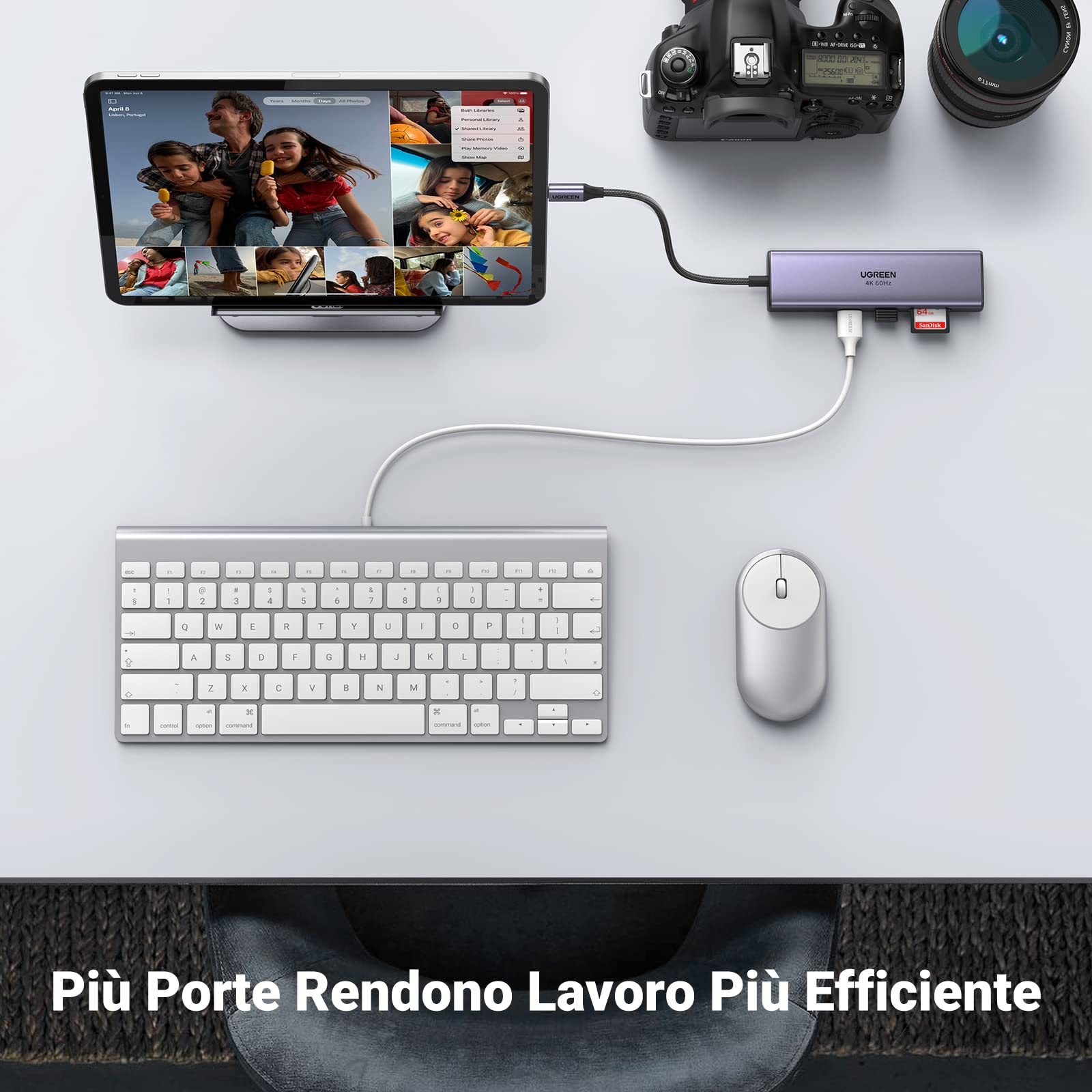 UGREEN Revodok Hub USB C Ethernet Gigabit HDMI 4K 60Hz PD 100W Lettore Schede SD TF USB 3.0 Adattatore USB C HDMI Compatibile con MacBook Pro Air M2 M1, Galaxy S24 Plus Ultra, iPhone 15 Plus Pro Max